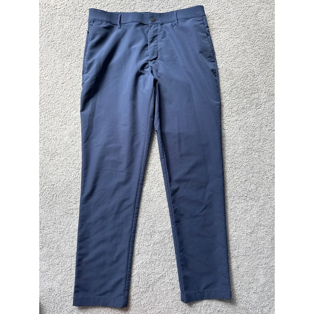 Banana Republic Mens Navy Blue Performance Chino Pants 34x32 Slim Fit